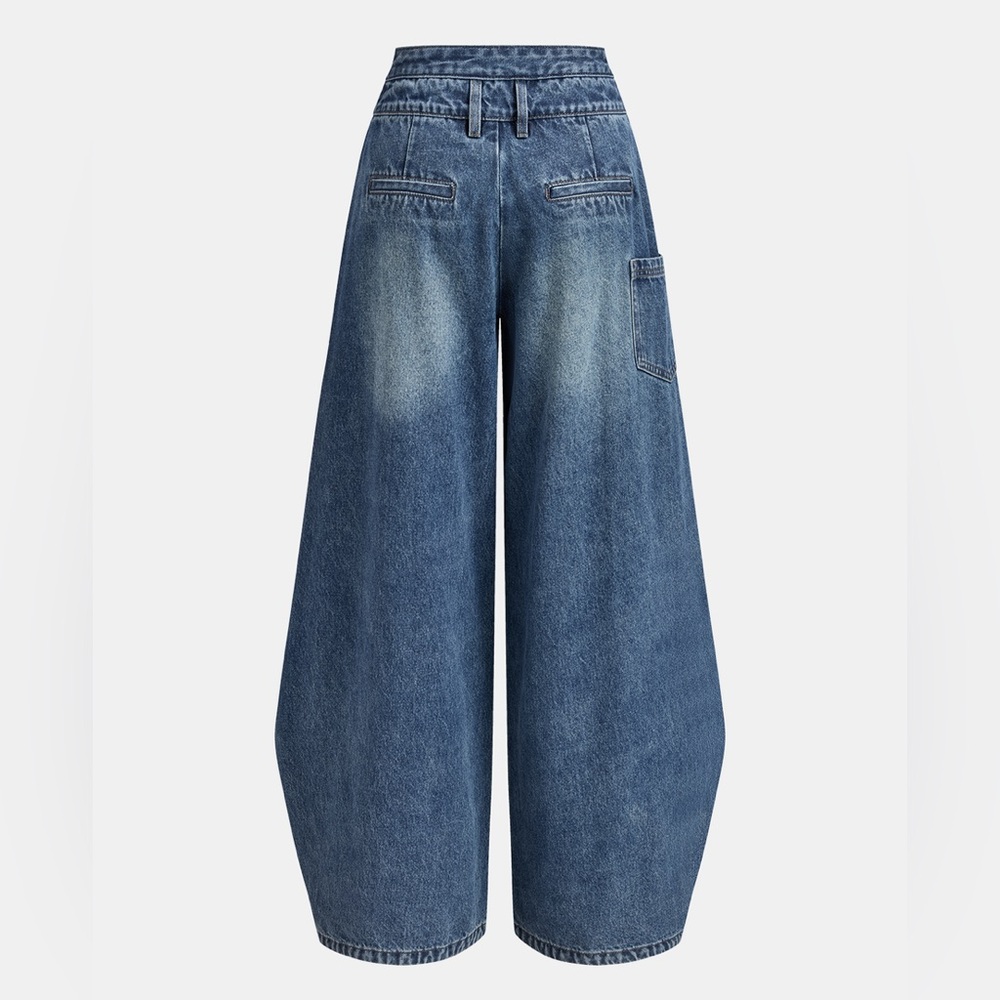 Commense Cross-Front Wide-Leg Jeans NWT - Picture 2 of 4